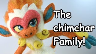 Ep 2 The chimchar Family- Needle felting ALL the pokemon!