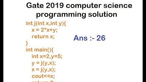 gate 2019 cs | programming solution | hindi | part 8