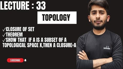 Closure of set||Theorem||If A is a subset of a topological space X, then A Closure=A||Topology