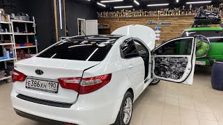 Аудиосистема в Kia Rio / Киа Рио. Автозвук за 50 тысяч рублей + скрытый монтаж усилителей