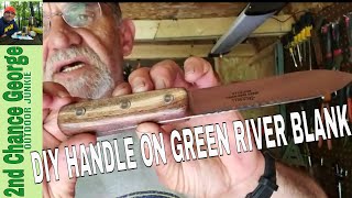 DIY Handle on a Green River fixed Blade Drop Point Knife Blank, What a fun DIY project