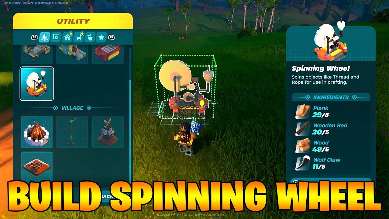 How to Build a Spinning Wheel in Lego Fortnite Tutorial (Plank, Wooden