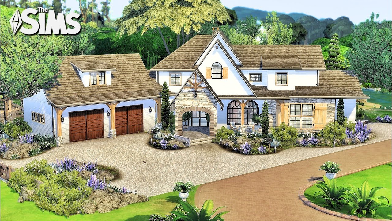 Modern Farmhouse Stables | The Sims 4 Speed Build | No CC - YouTube