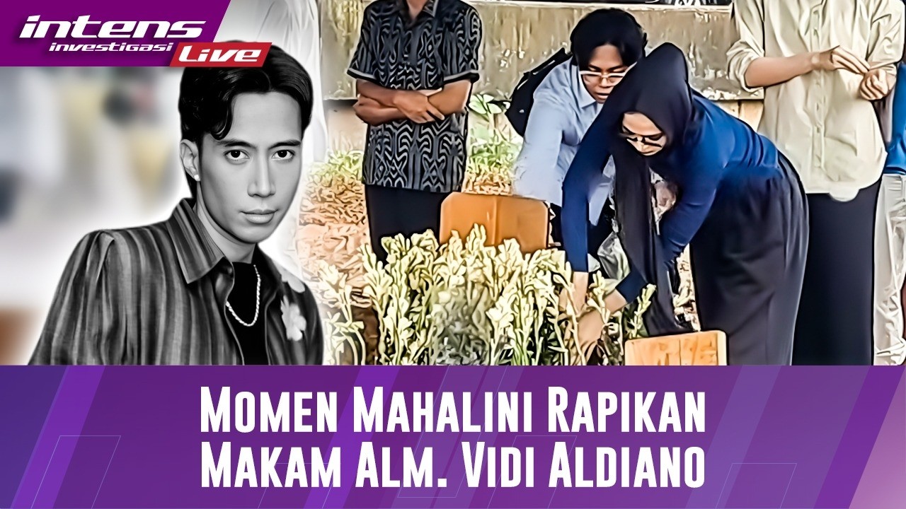 Haru! Mahalini Rapihkan Makam Mendiang Vidi Aldiano 