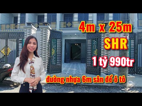 Video Nhà 1 trệt 1 lầu 100m2 Sổ Hồng Riêng gần chợ Bình... - youtube