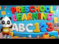 Preschool Learning activities for 3 year olds at home | Learn ABC Phonics Shapes Numbers Colors 🌈