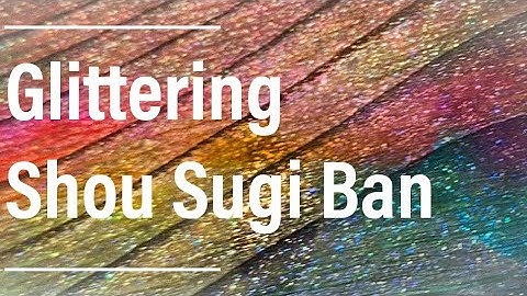 Glittering Rainbow Shou Sugi Ban - How to Torch Wood & SPARKLiNG Wood Stain