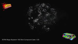 Mega Skystorm by Astra Fireworks - 192 Shot Compound Cake (Duration: 110 Seconds)