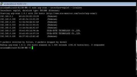 Linux - arp Command - w3resource