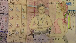 Memphis Drawing Goldie Hawn and Kurt Russel from the movie Overboard prompt My Closet 183
