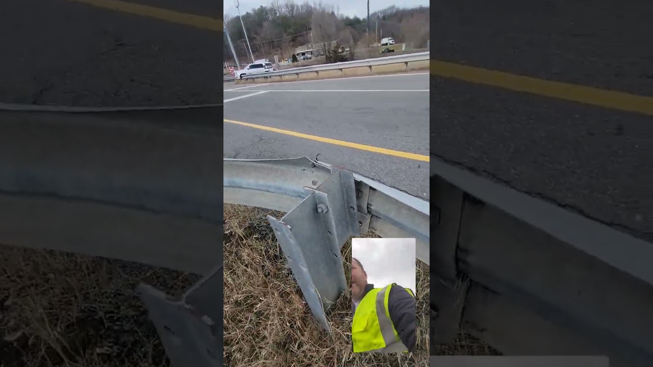 Deadly UNBOLTED Elephant Trap Guardrail in Max Meadows, Virginia. Rail Rupture would End Up on I-81