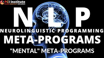 NLP Meta Programs Pt. 1 of 5 - Mental Meta Programs