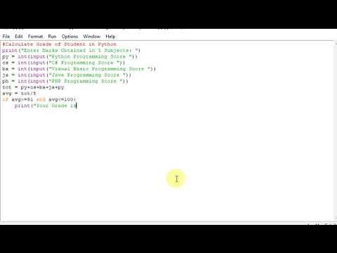Calculate Grade of Student in Python - YouTube