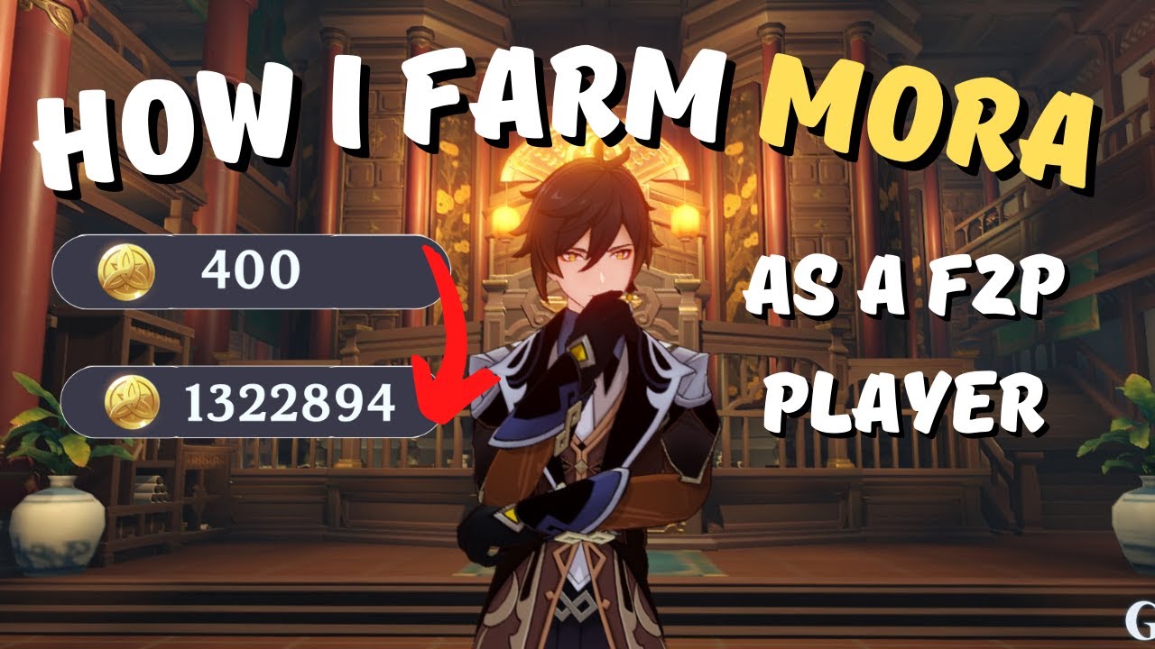 How I Farm Mora As a F2P Player (Genshin Impact) 