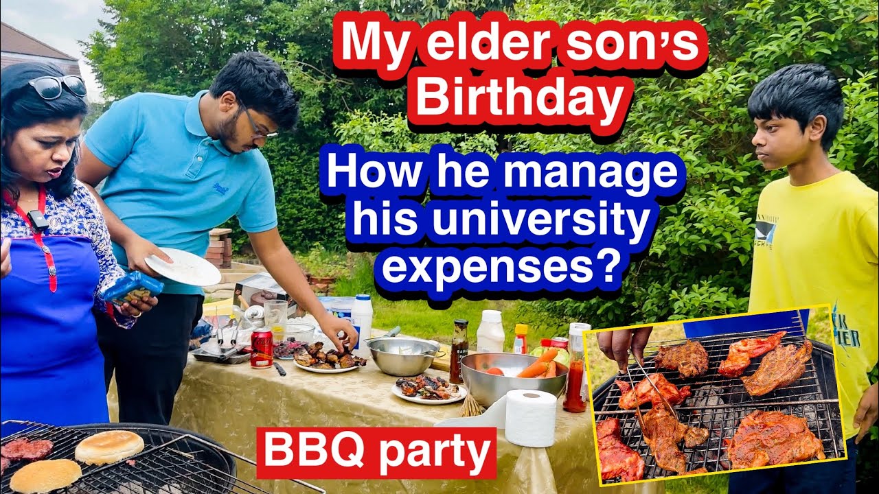 My elder son’s birthday and his monthly spendings in London/How he eats..home food or outside?