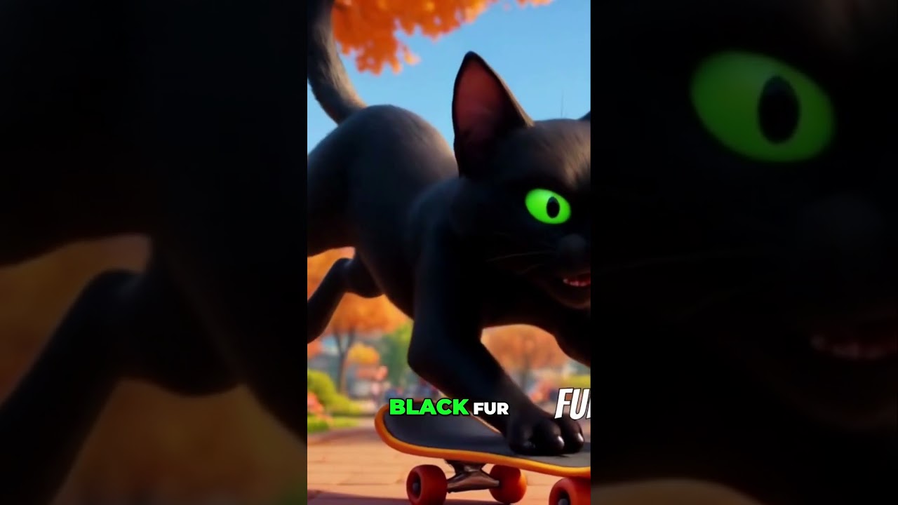 Cat Saves Duck! Unlikely Friendship After Skateboard Danger 