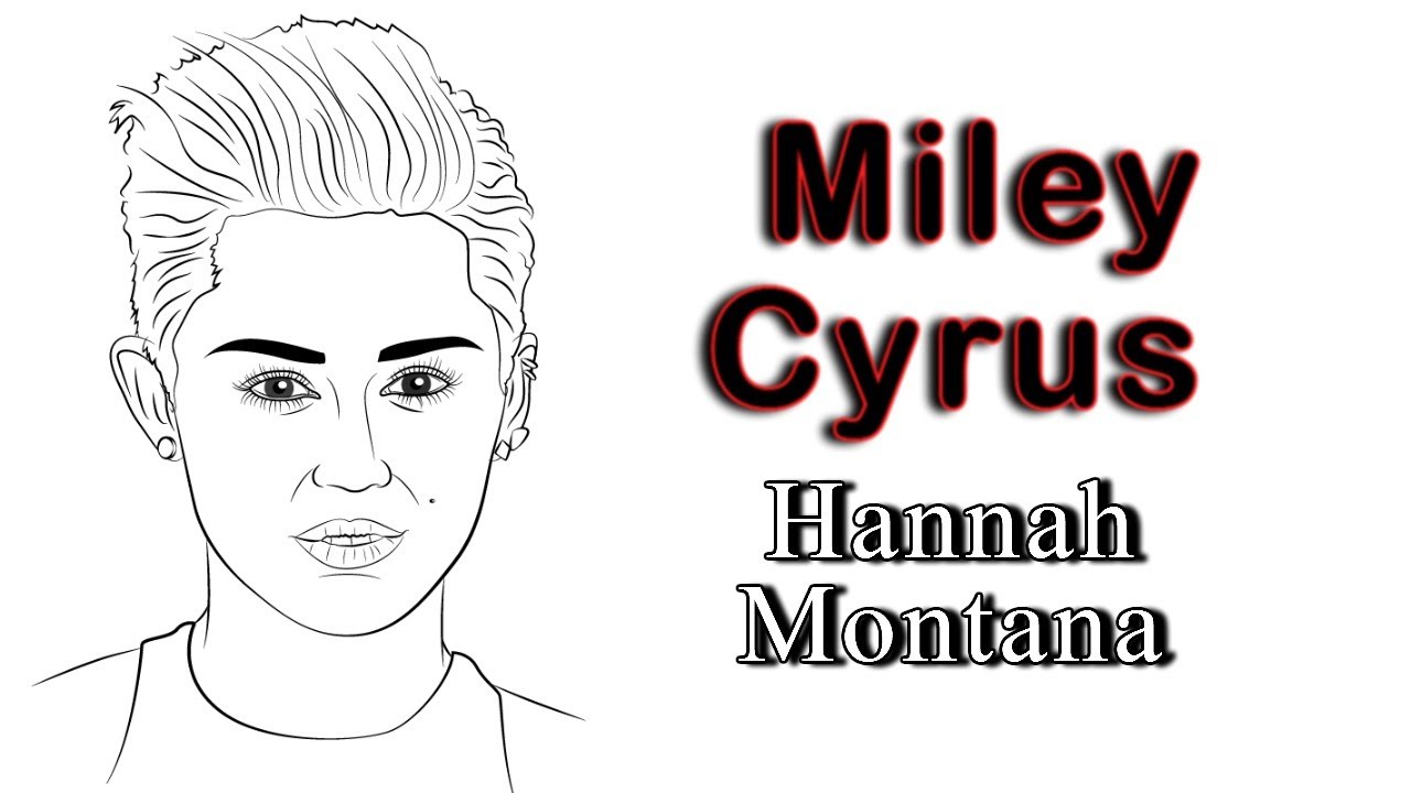 Hannah Montana is Smiling Coloring Page - Free Printable Coloring Pages for  Kids