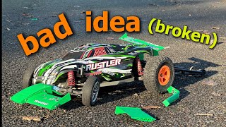 Rustler beats my speed record! (didn't end well)
