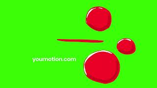 Abstract Liquid Bubble Element on Green Screen