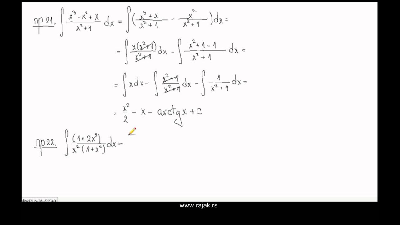 Неодређени интеграли 4