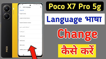 Poco x7 pro 5g Phone me Language kaise change kare / How to change Language in Poco x7 pro 5g