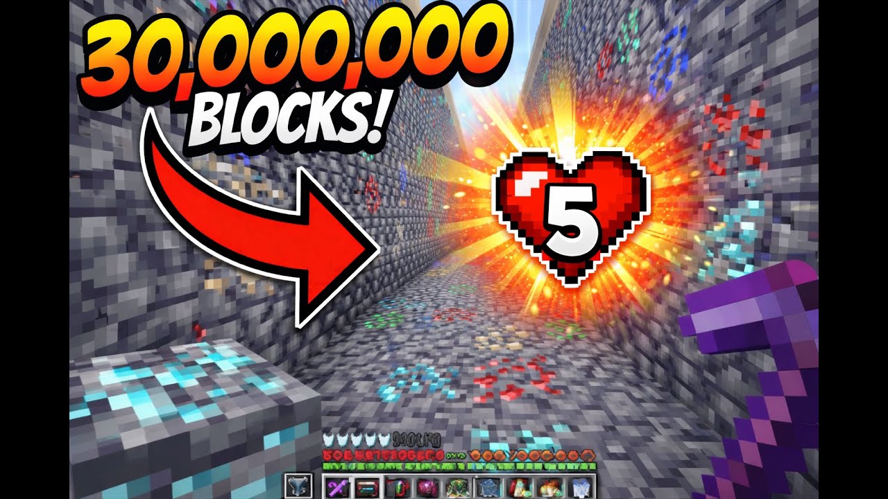 What Happens When You Mine 30,000,000 BLOCKS in Minecraft Hardcore?🤯 ...