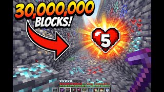 What Happens When You Mine 30,000,000 BLOCKS in Minecraft Hardcore🤯