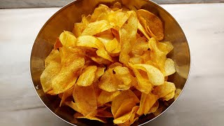 Τραγανά σπιτικά πατατάκια σε διάφορες γεύσεις. Ο τρόπος εύκολος χωρίς πολύ λάδι. Potatoes chips