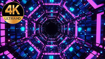 10 hour TV 4k HEXAGON fast moving Metallic Color Relaxing Neon abstract Free Video Background loop