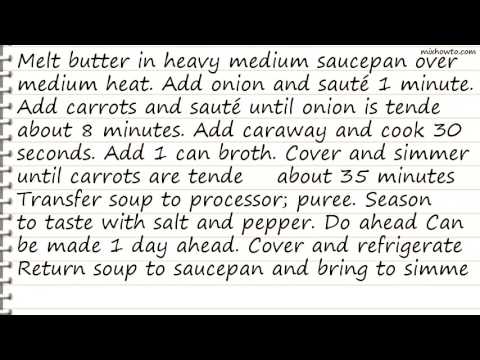 Caraway Seed Soup
