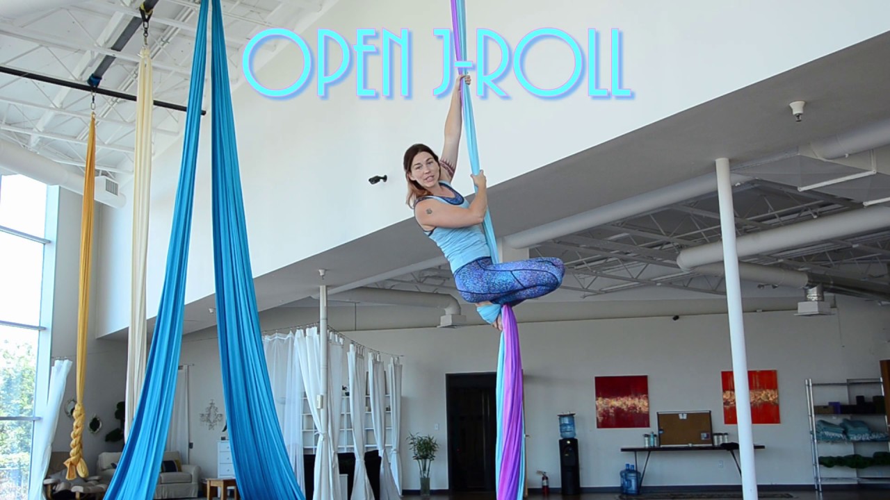 Aerial Silks Tutorial: Open J-Roll Drop