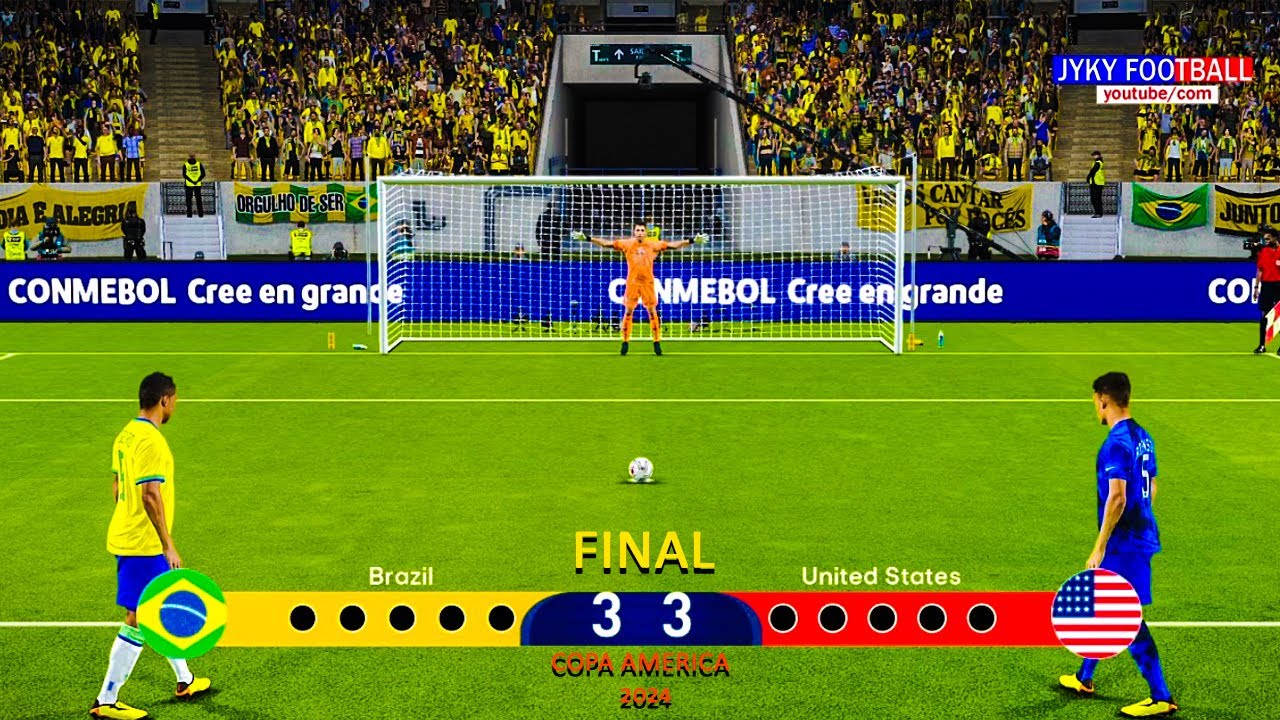 PES Final Brazil vs USA Copa America 2024 Penalty Shootout