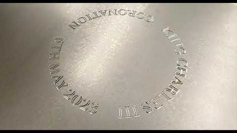 Scula Wilson Tool Multiscribe utilizată pentru emblema oficială a încoronării / Multi-Scribe Tool