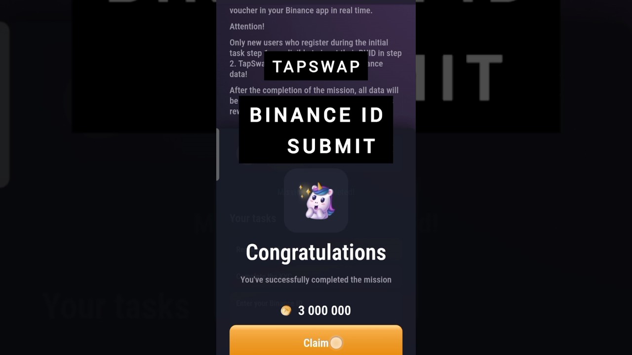 TapSwap Binance Id Submit 