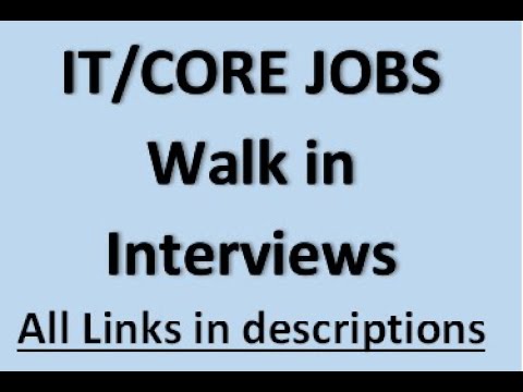 Walk in jobs (All over India) .