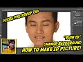 BASIC PHOTOSHOP TUTORIAL - ID PICTURE (2x2, 1x1, Etc.) Change Background (Tagalog) | Karl Sabaot