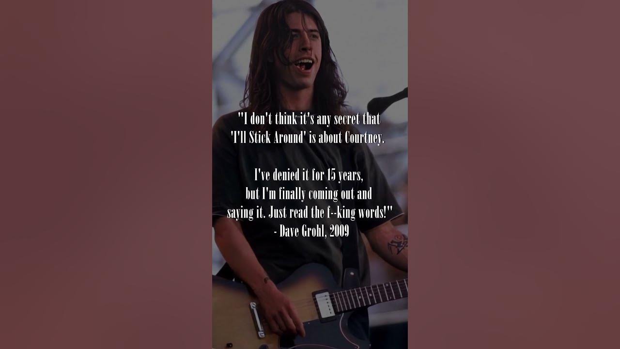 The Song Dave Grohl Wrote About Courtney Love... #shorts