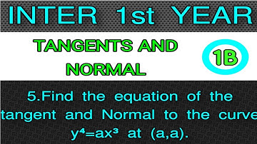 Tangent and Normal//most important short answer questions for maths 1B@NanajiGonnabathula