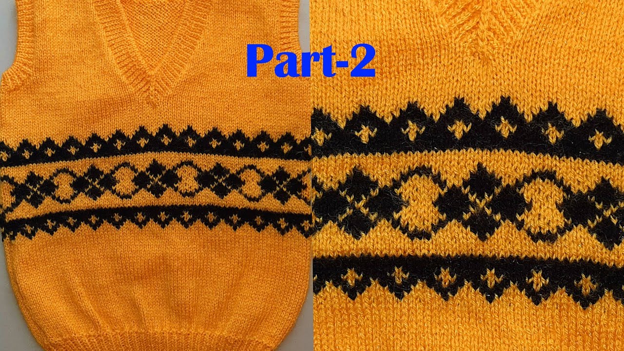 Two Colour Knitting Pattern||Ladies, gents, babies sweater ||Nisixom knitting-110||Part-2