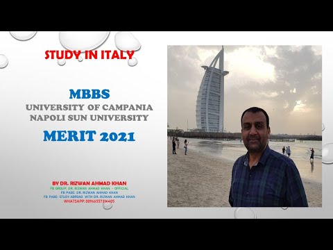 MBBS in Italy - University of Campania  Luigi Vanvitelli IMAT Merit 2021