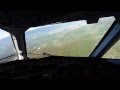 cockpit view of visual approach to Sarajevo airport