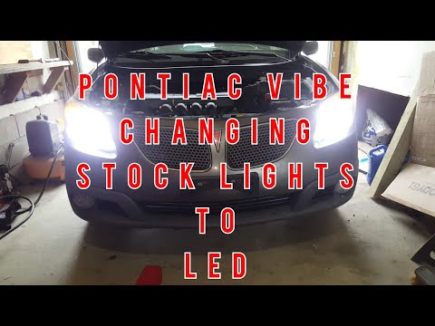 How to change the headlight on a pontiac vibe from halogen to LED