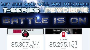 T-SERIES vs PEWDIEPIE LIVE SUBSCRIBERS COUNT
