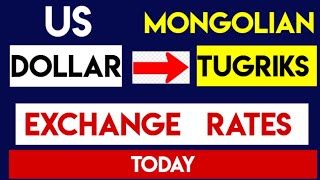 1 USD to MNT - Convert US Dollars to Mongolian Tugriks ( tögrög ) Currency Exchange Rates Today