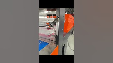Automatic heat shrink machine, film wrapping machine #water #machine #packaging