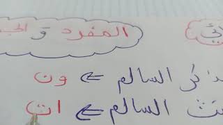 المفرد  و  جمع   التكسير  للسنة  3  ابتدائي