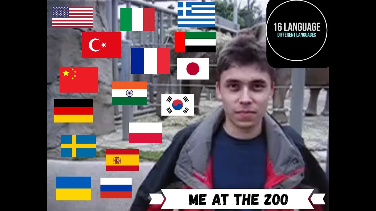 ME AT THE ZOO - 16 LANGUAGE - AI DUBBING