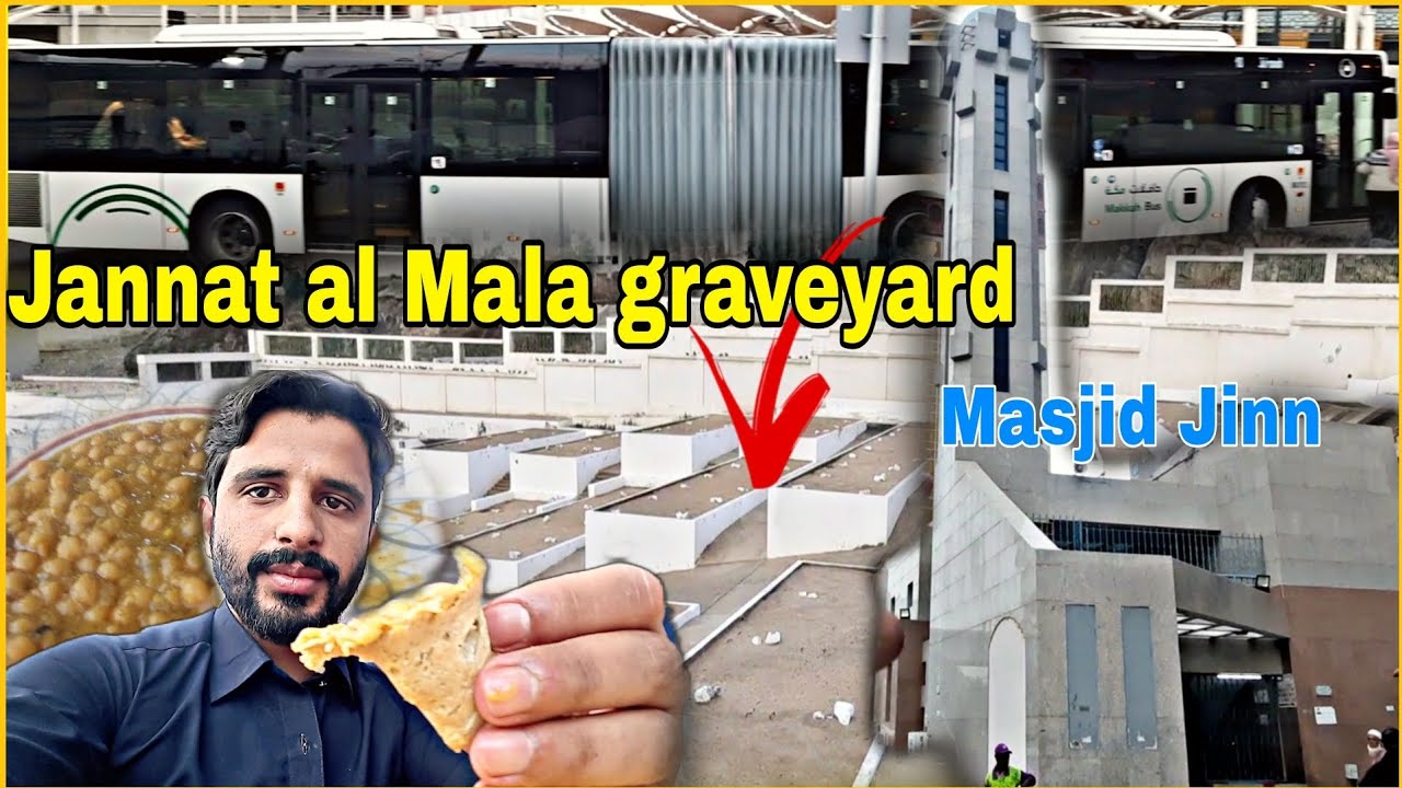 Use Makkah free bus🚌 service and reached Masjid🕌 jinn| Jannat al Mala graveyard| cheapest Breakfast😋