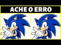 🔎 Encontre os 7 erros no Sonic [Jogo dos 7 erros com resposta] Maneiro Quiz