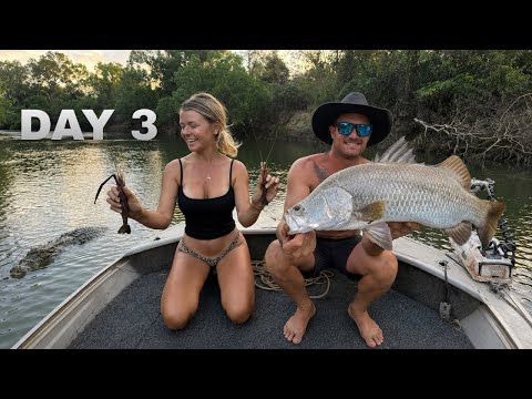EPIC 4 DAYS Camping in Remote Northern Australia Catching GIANT Freshwater Prawns and Barramundi
